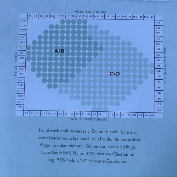 Shimera ~ Lace Top Thigh High Tights ~ Size A/B ~ Jet Black ~ Brand New! - Picture 6 of 7